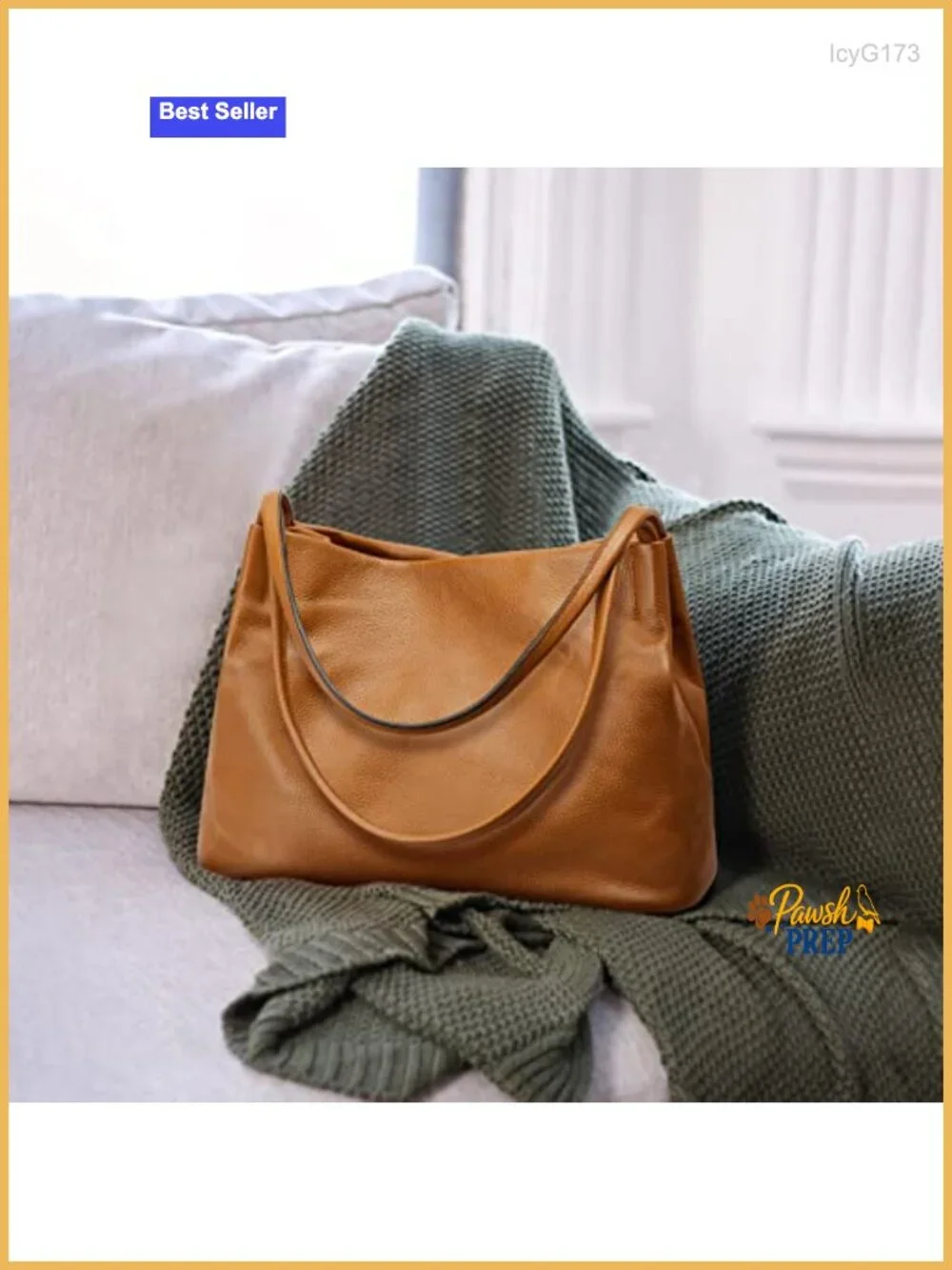 Leather Hobo Shoulder Bag Top Grain Cowhide Tote